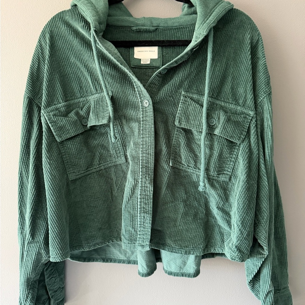 American Eagle Outfitters Green Corduroy Jacket